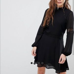 Black Long Sleeve Fit N Flare